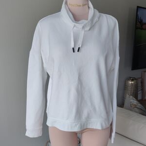 Under Armour White Fleece Cowl Neck